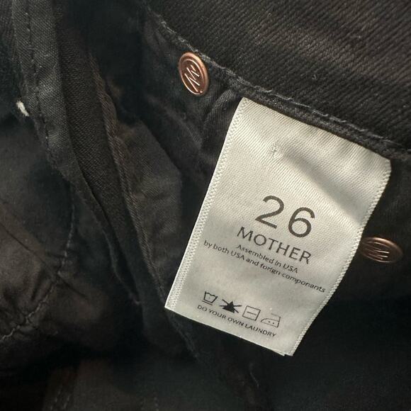 MOTHER The Rascal Ankle Fray Jeans in Guilty Flash Sz 26 Side Stripe Beaded NWT - Picture 14 of 15